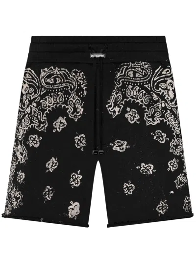 Amiri Bandana-print Beach Shorts In Black