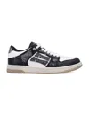 Amiri Skel Top Black Low Top Sneakers With Logo Patch On The Tongue And Logo Lettering On The Heel In Leat In Black