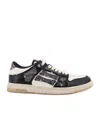 Amiri Skel Top Black Low Top Sneakers With Logo Patch On The Tongue And Logo Lettering On The Heel In Leat In Black