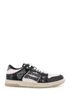 Amiri Skel Top Black Low Top Sneakers With Logo Patch On The Tongue And Logo Lettering On The Heel In Leat In Black