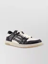 Amiri Skel Top Black Low Top Sneakers With Logo Patch On The Tongue And Logo Lettering On The Heel In Leat In Black