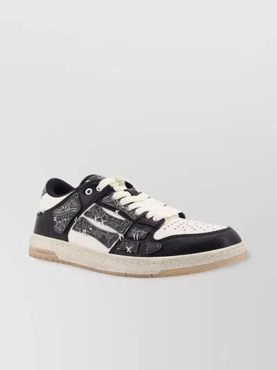 AMIRI BANDANA SKEL TOP LOW LEATHER SNEAKERS