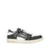 Amiri Skel Top Black Low Top Sneakers With Logo Patch On The Tongue And Logo Lettering On The Heel In Leat In Black