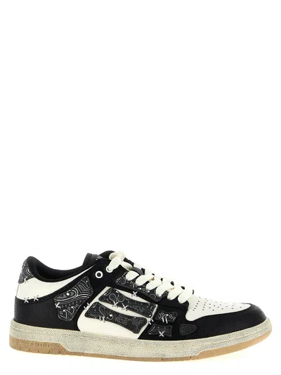 Amiri Bandana Skel Top Low Sneakers Black