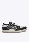 Amiri Skel Top Black Low Top Sneakers With Logo Patch On The Tongue And Logo Lettering On The Heel In Leat