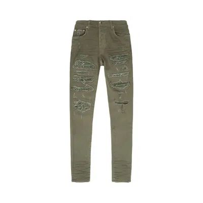 Pre-owned Amiri Bandana Thrasher 'olive Green' | Men's Size 33