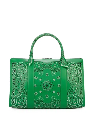 Amiri Bandana Weekender Bag In Green
