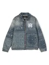 Amiri Bandana Zip Jacket In 蓝色