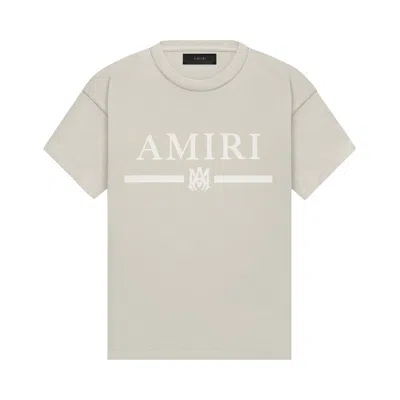 Pre-owned Amiri Bar Logo Tee 'alabaster' In White