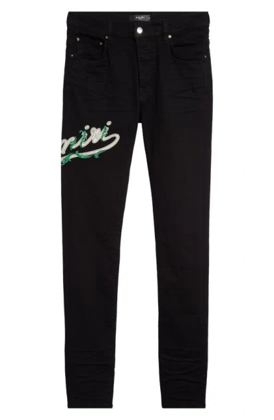 Amiri Black Baroque Jeans In Black Od