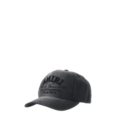 Amiri Arts District Logo-embroidered Cotton Baseball Cap In Gray
