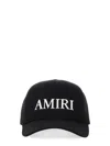 Amiri Black Baseball Cap With Logo Lettering On The Front And Mehs Panels In Black