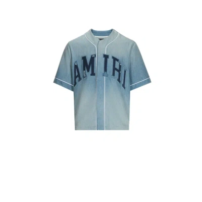 Amiri Man Denim Shirt Blue Size S Cotton