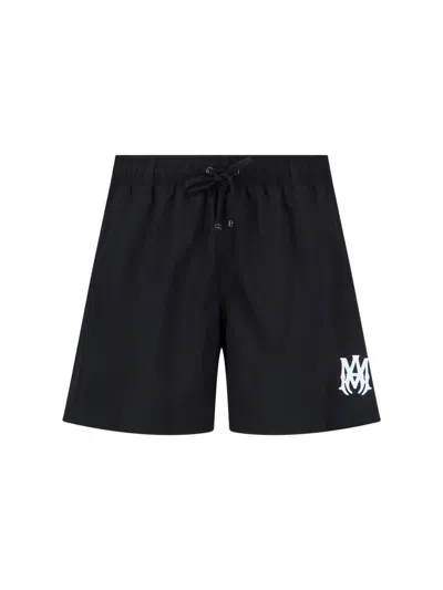 Amiri Beach Shorts In Black