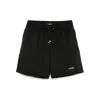 Amiri Black Cotton Short With Logo In Black