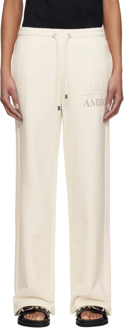 Amiri Beige '' Starburst Lounge Pants In Ivory