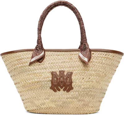 Amiri Beige & Brown Ma Raffia Macro Tote