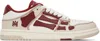Amiri Skel Low Top Sneakers With Monogram Print In Deep Red