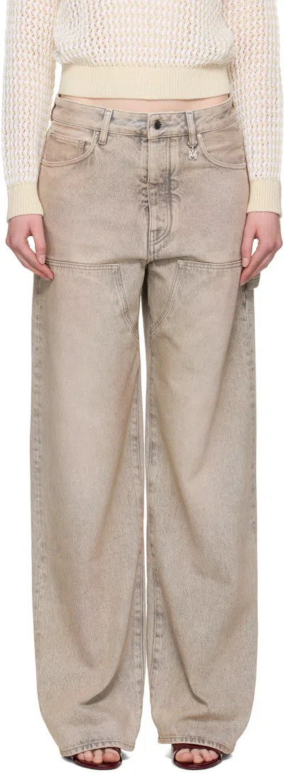 Amiri Beige Carpenter Jeans In Neutral