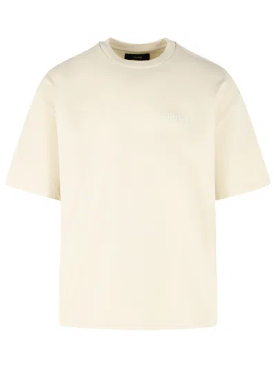 Amiri Beige Cotton T-shirt Men In Neutral