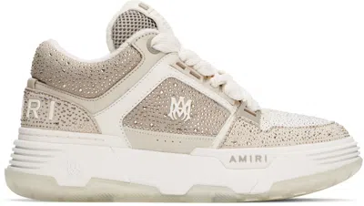 Amiri Beige Crystal Ma-1 Sneakers In Alabaster