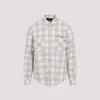 Amiri Light Camel Cotton Bleach Patch Flannel Bandana Shirt In Brown