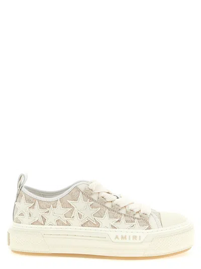 Amiri Beige Lace Up Sneakers In Neutral