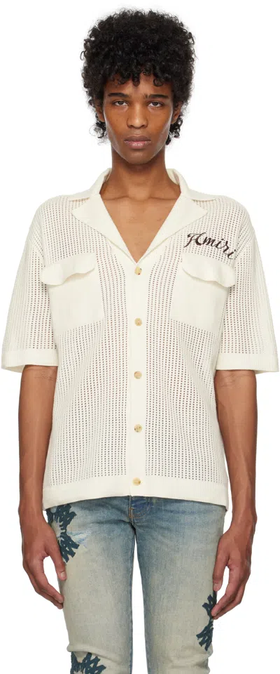 Amiri Beige Mesh Shirt In Sand