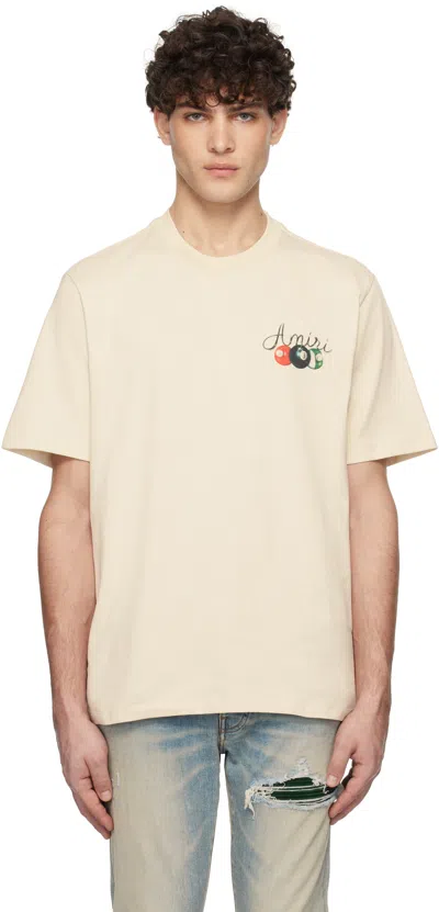 AMIRI BEIGE POOL CUE T-SHIRT