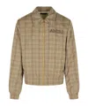 Amiri Virgin Wool Blend Jacket With Point Collar In Brown