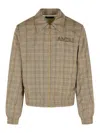 Amiri Virgin Wool Blend Jacket With Point Collar In Brown