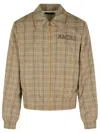 Amiri Virgin Wool Blend Jacket With Point Collar In Multi