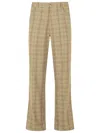 Amiri Beige Virgin Wool Blend Trousers Men In Neutral