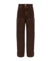 Amiri Belt Loop Denim Trousers In Brown