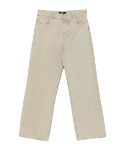 Amiri Belt Loop Denim Trousers In Neutral