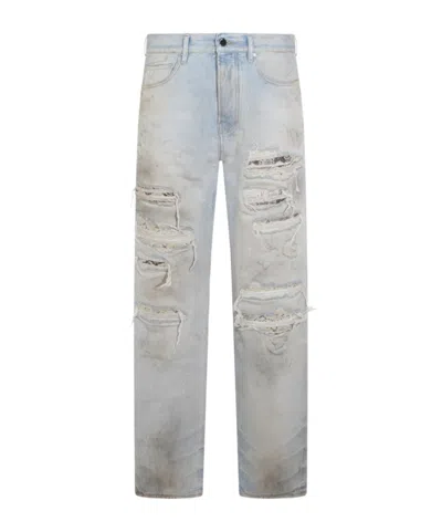 Amiri Belt Loop Jeans In Animal Print