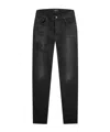 Amiri Vintage Black Skinny Jeans With Logo Embroidery In Black