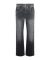 Amiri Mid-rise Logo-patch Straight-leg Jeans In Black