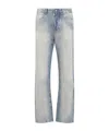 Amiri Stack Distressed Slim-leg Jeans In Gray