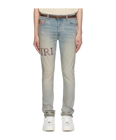 Amiri Belt-loop Jeans In Antique Indigo