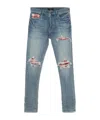 Amiri Plaid Mx1 Jeans - Men's - Elastomultiester/cotton/elastane In Gray