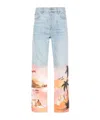 Amiri Logo-embroidered Jeans In Multicolor