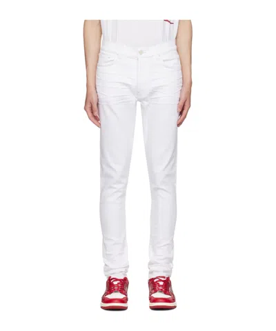 Amiri Belt-loop Jeans In White