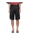 Amiri Mens Black Leather Carpenter Shorts In Black