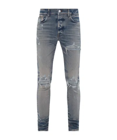 Amiri Belt-strap Jeans In Blue