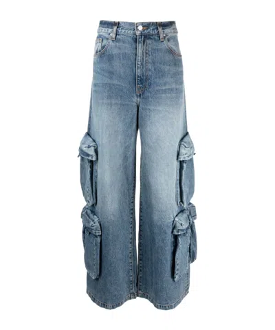 AMIRI BELT RING DENIM TROUSERS