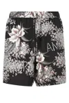 Amiri Men Printed Silk Bermuda Shorts In Black