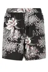 Amiri Men Printed Silk Bermuda Shorts In Black