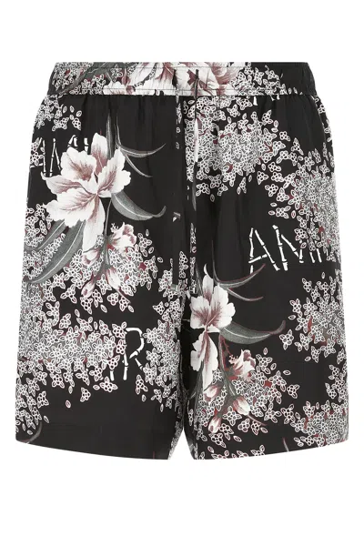 AMIRI PRINTED SILK BERMUDA SHORTS
