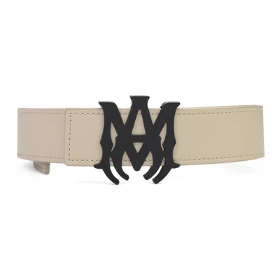 Amiri Birch/black Ma Logo 4cm Reversible Belt In Multi